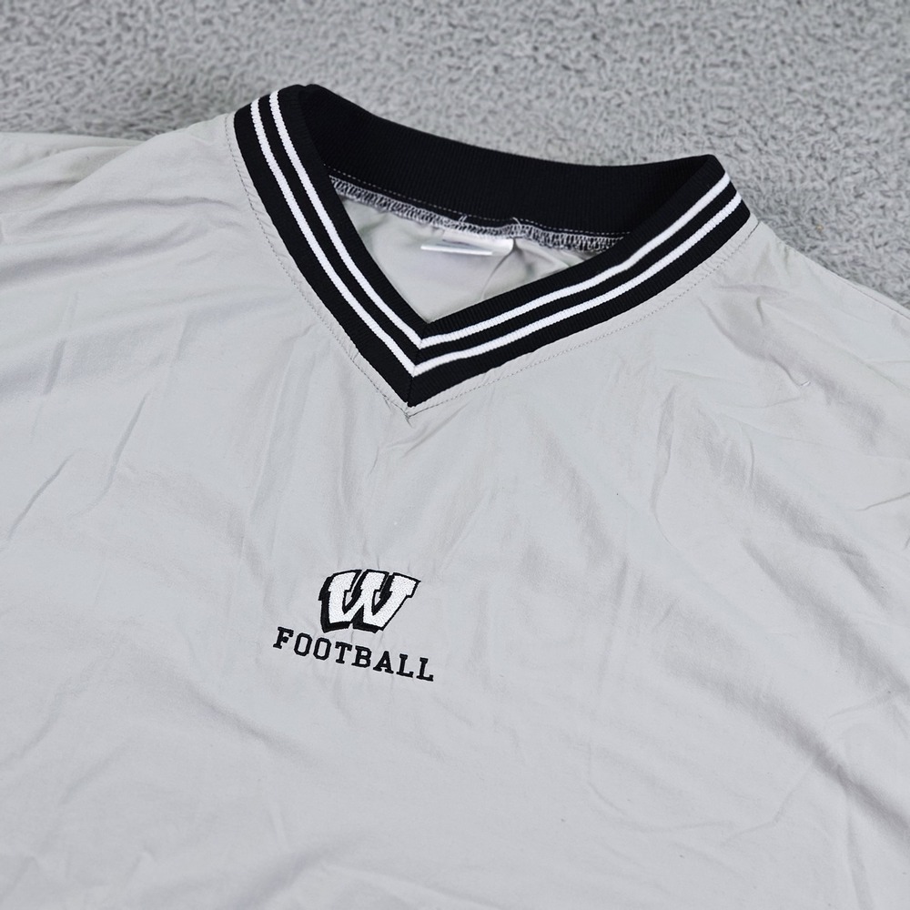 Wisconsin Football Shirt‎ Mens Large White Black NCAA Football Pullover Neff 90s